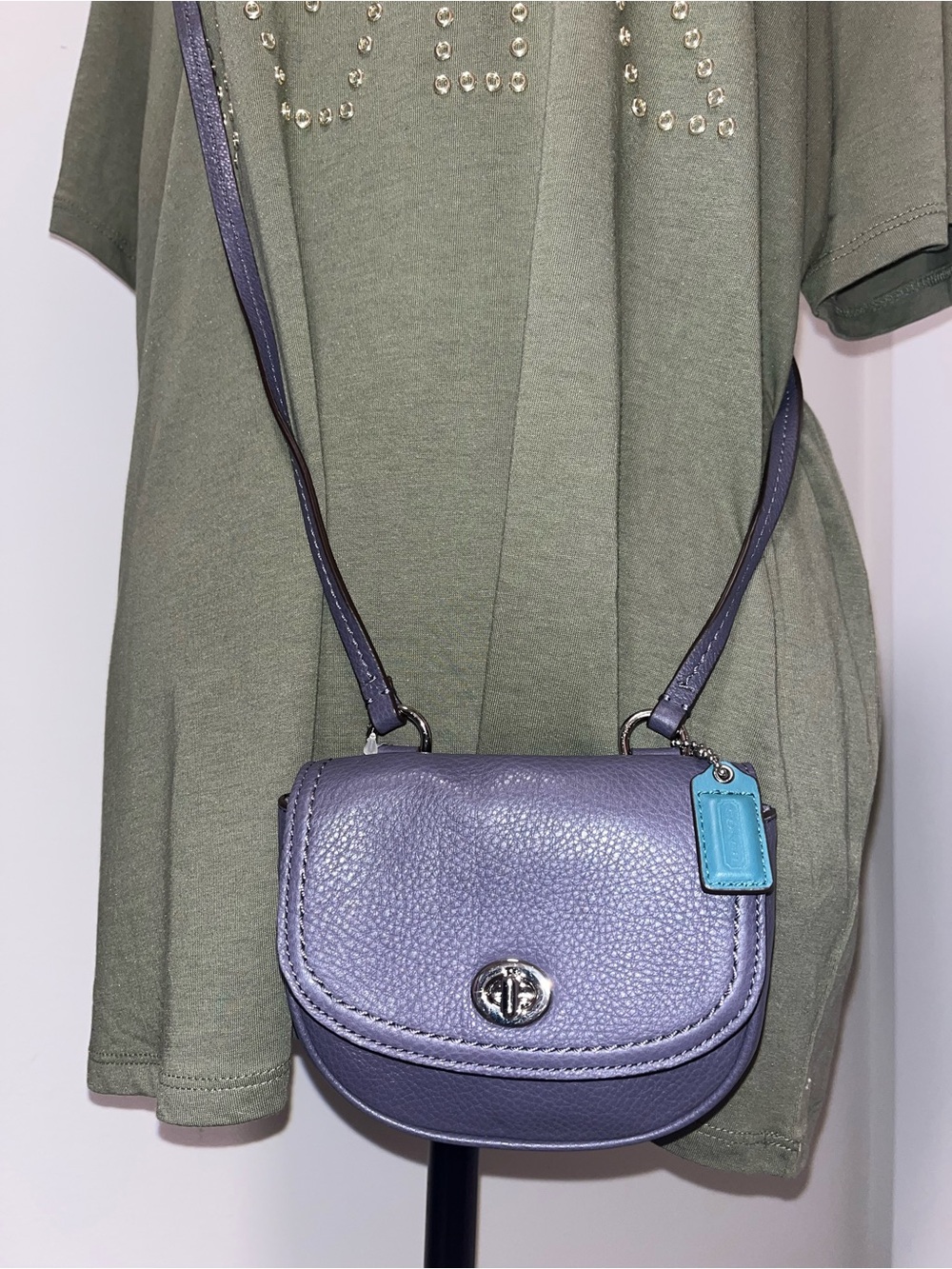 NWT Coach Park Slate Leather Crossbody
